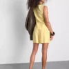 Pantaloni scurți cu talie elastică din amestec de bumbac Pantaloni scurți cu talie elastică din amestec de bumbac