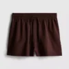 Pantaloni scurți cu talie elastică din amestec de bumbac Pantaloni scurți cu talie elastică din amestec de bumbac