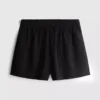 Pantaloni scurți cu talie elastică din amestec de bumbac Pantaloni scurți cu talie elastică din amestec de bumbac