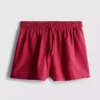 Pantaloni scurți cu talie elastică din amestec de bumbac Pantaloni scurți cu talie elastică din amestec de bumbac