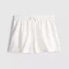 Pantaloni scurți cu talie elastică din amestec de bumbac Pantaloni scurți cu talie elastică din amestec de bumbac