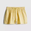 Pantaloni scurți cu talie elastică din amestec de bumbac Pantaloni scurți cu talie elastică din amestec de bumbac