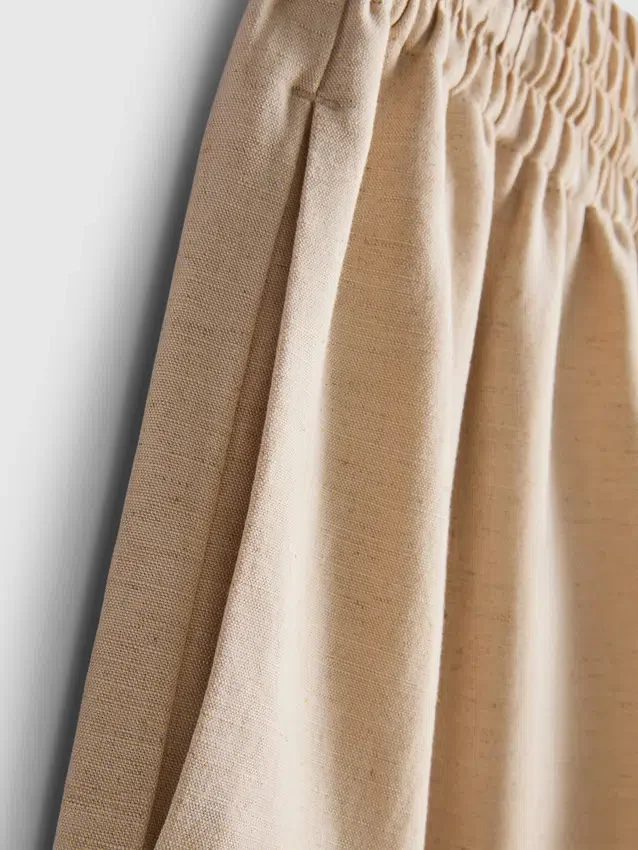 Pantaloni scurți cu talie elastică din amestec de bumbac Pantaloni scurți cu talie elastică din amestec de bumbac