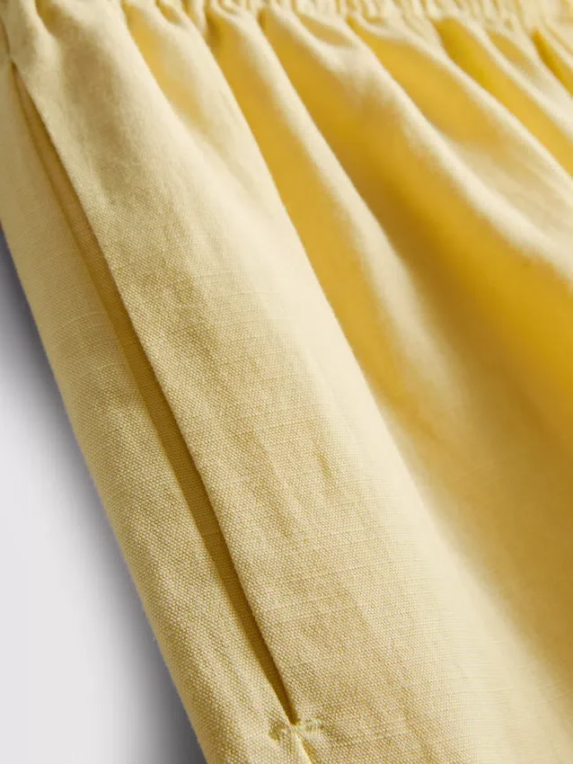 Pantaloni scurți cu talie elastică din amestec de bumbac Pantaloni scurți cu talie elastică din amestec de bumbac
