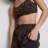 Pantaloni scurți de alergare cu imprimeu leopard țesut Pantaloni scurți de alergare cu imprimeu leopard țesut