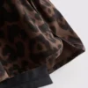 Pantaloni scurți de alergare cu imprimeu leopard țesut Pantaloni scurți de alergare cu imprimeu leopard țesut