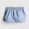 Pantaloni scurți de alergare din denim de bumbac Pantaloni scurți de alergare din denim de bumbac