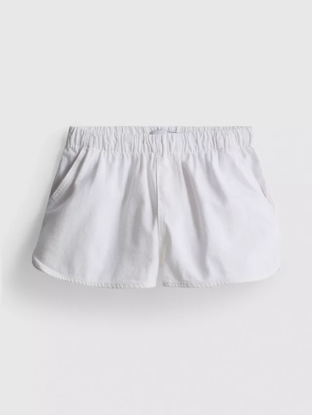 Pantaloni scurți de alergare din denim de bumbac Pantaloni scurți de alergare din denim de bumbac