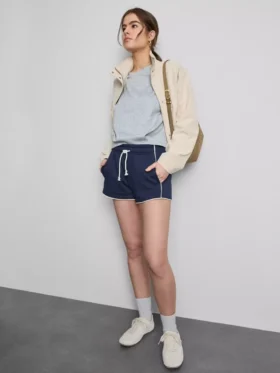 Pantaloni scurți de alergare din tricot cu conținut ridicat de bumbac Pantaloni scurți de alergare din tricot cu conținut ridicat de bumbac