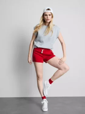 Pantaloni scurți de alergare din tricot cu conținut ridicat de bumbac Pantaloni scurți de alergare din tricot cu conținut ridicat de bumbac
