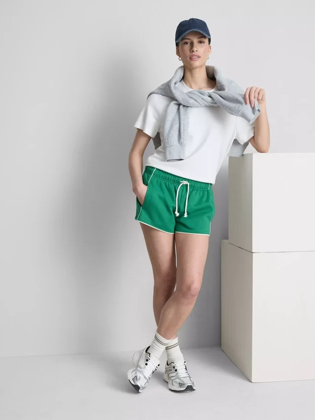 Pantaloni scurți de alergare din tricot cu conținut ridicat de bumbac Pantaloni scurți de alergare din tricot cu conținut ridicat de bumbac