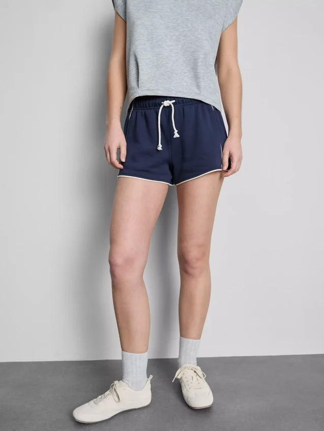 Pantaloni scurți de alergare din tricot cu conținut ridicat de bumbac Pantaloni scurți de alergare din tricot cu conținut ridicat de bumbac