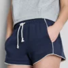 Pantaloni scurți de alergare din tricot cu conținut ridicat de bumbac Pantaloni scurți de alergare din tricot cu conținut ridicat de bumbac