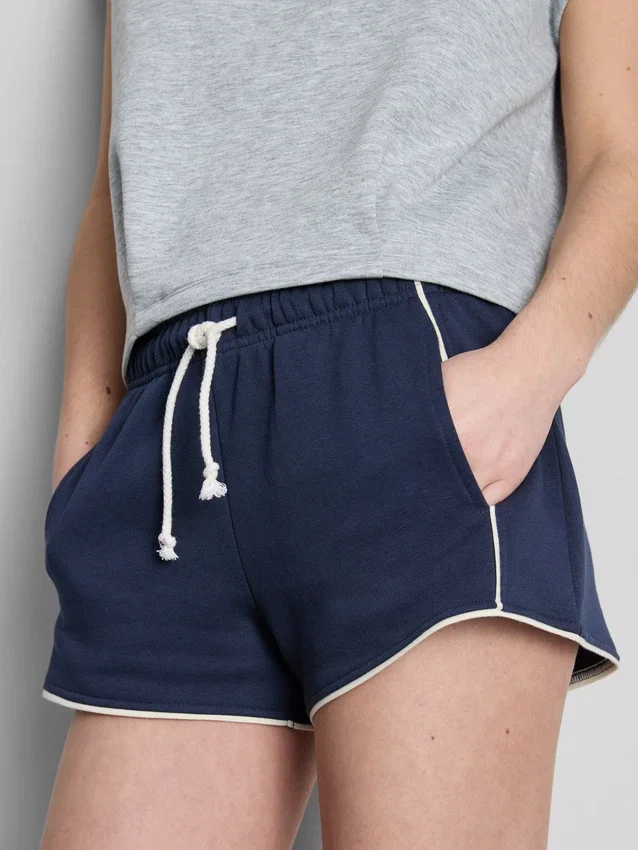 Pantaloni scurți de alergare din tricot cu conținut ridicat de bumbac Pantaloni scurți de alergare din tricot cu conținut ridicat de bumbac