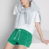 Pantaloni scurți de alergare din tricot cu conținut ridicat de bumbac Pantaloni scurți de alergare din tricot cu conținut ridicat de bumbac