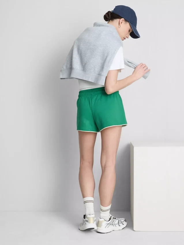 Pantaloni scurți de alergare din tricot cu conținut ridicat de bumbac Pantaloni scurți de alergare din tricot cu conținut ridicat de bumbac