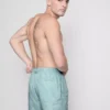 Pantaloni scurți de baie cu broderie în formă de frunză