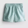 Pantaloni scurți de baie cu broderie în formă de frunză