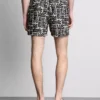 Pantaloni scuri de baie cu imprimeu abstract Pantaloni scuri de baie cu imprimeu abstract