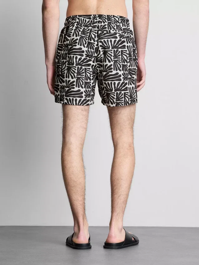 Pantaloni scuri de baie cu imprimeu abstract Pantaloni scuri de baie cu imprimeu abstract