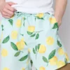 Pantaloni scurți de baie cu imprimeu de lămâi