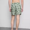 Pantaloni scurți de baie cu imprimeu floral și cordon de strângere