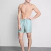 Pantaloni scurți de baie cu imprimeu geometric în formă de evantai
