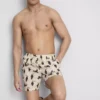 Pantaloni scurți de baie cu imprimeu Toucan și talie cu șnur Pantaloni scurți de baie cu imprimeu Toucan și talie cu șnur