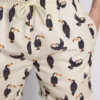 Pantaloni scurți de baie cu imprimeu Toucan și talie cu șnur Pantaloni scurți de baie cu imprimeu Toucan și talie cu șnur