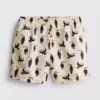 Pantaloni scurți de baie cu imprimeu Toucan și talie cu șnur Pantaloni scurți de baie cu imprimeu Toucan și talie cu șnur