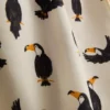 Pantaloni scurți de baie cu imprimeu Toucan și talie cu șnur Pantaloni scurți de baie cu imprimeu Toucan și talie cu șnur