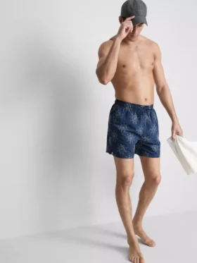 Pantaloni scurți de baie cu motiv de soare brodat