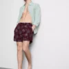 Pantaloni scurți de baie cu palmier brodat