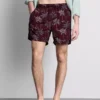 Pantaloni scurți de baie cu palmier brodat