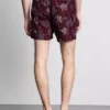 Pantaloni scurți de baie cu palmier brodat