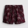 Pantaloni scurți de baie cu palmier brodat
