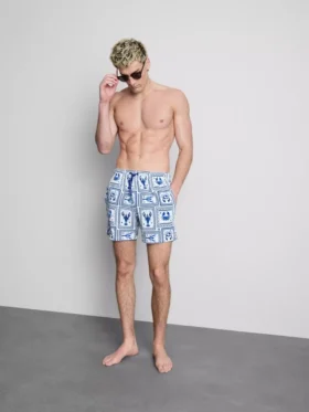 Pantaloni scurți de baie cu textură de gresie mediteraneană