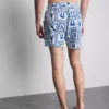 Pantaloni scurți de baie cu textură de gresie mediteraneană