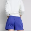 Pantaloni scurți de casă din bumbac cu tiv despicat Pantaloni scurți de casă din bumbac cu tiv despicat