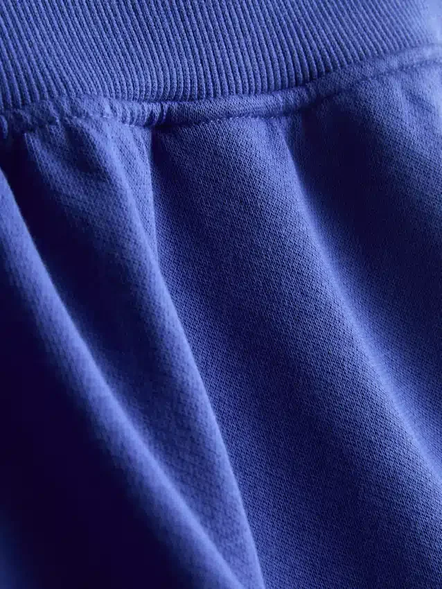 Pantaloni scurți de casă din bumbac cu tiv despicat Pantaloni scurți de casă din bumbac cu tiv despicat