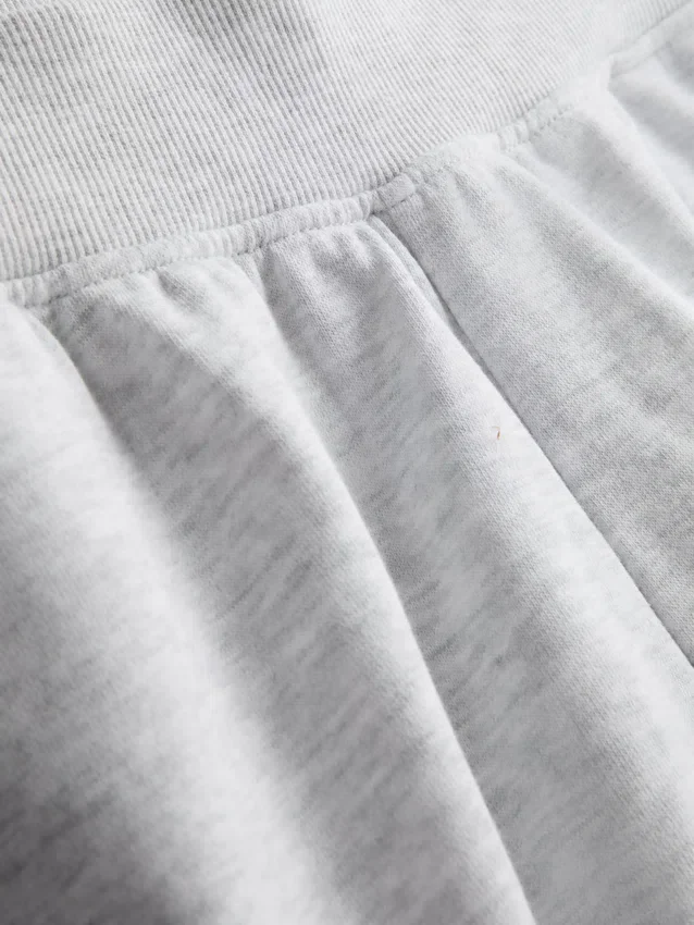 Pantaloni scurți de casă din bumbac cu tiv despicat Pantaloni scurți de casă din bumbac cu tiv despicat