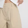 Pantaloni scurți de croazieră cu talie înaltă și textură