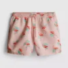 Pantaloni scurți de înot texturati cu imprimeu de flamingo Pantaloni scurți de înot texturati cu imprimeu de flamingo