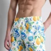 Pantaloni scurți de înot texturati, portocalii
