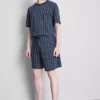 Pantaloni scurți de pijama cu dungi Pantaloni scurți de pijama cu dungi