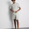 Pantaloni scurți de pijama cu dungi Pantaloni scurți de pijama cu dungi