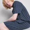 Pantaloni scurți de pijama cu dungi Pantaloni scurți de pijama cu dungi