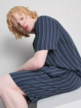 Pantaloni scurți de pijama cu dungi