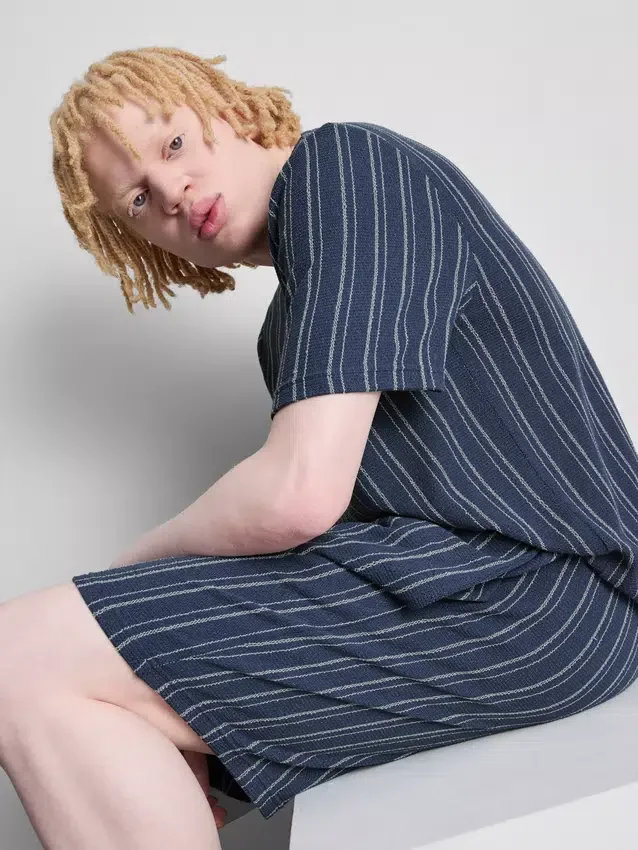 Pantaloni scurți de pijama cu dungi Pantaloni scurți de pijama cu dungi