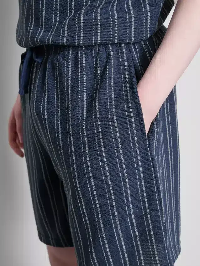 Pantaloni scurți de pijama cu dungi Pantaloni scurți de pijama cu dungi